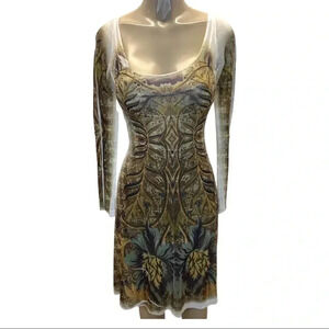 Alchemic Size Small  Sublimation Body Sculpting Print Dress Exclusive Print.